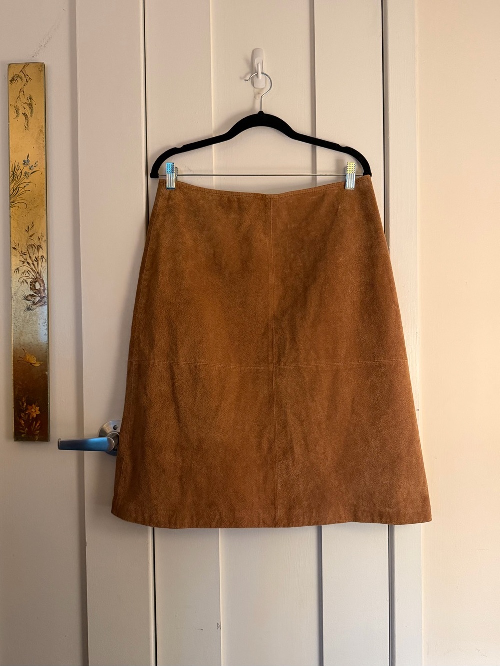 Vintage St. John’s Bay Genuine Suede Leather A-Line Skirt Brown Size 10 Fall 70s